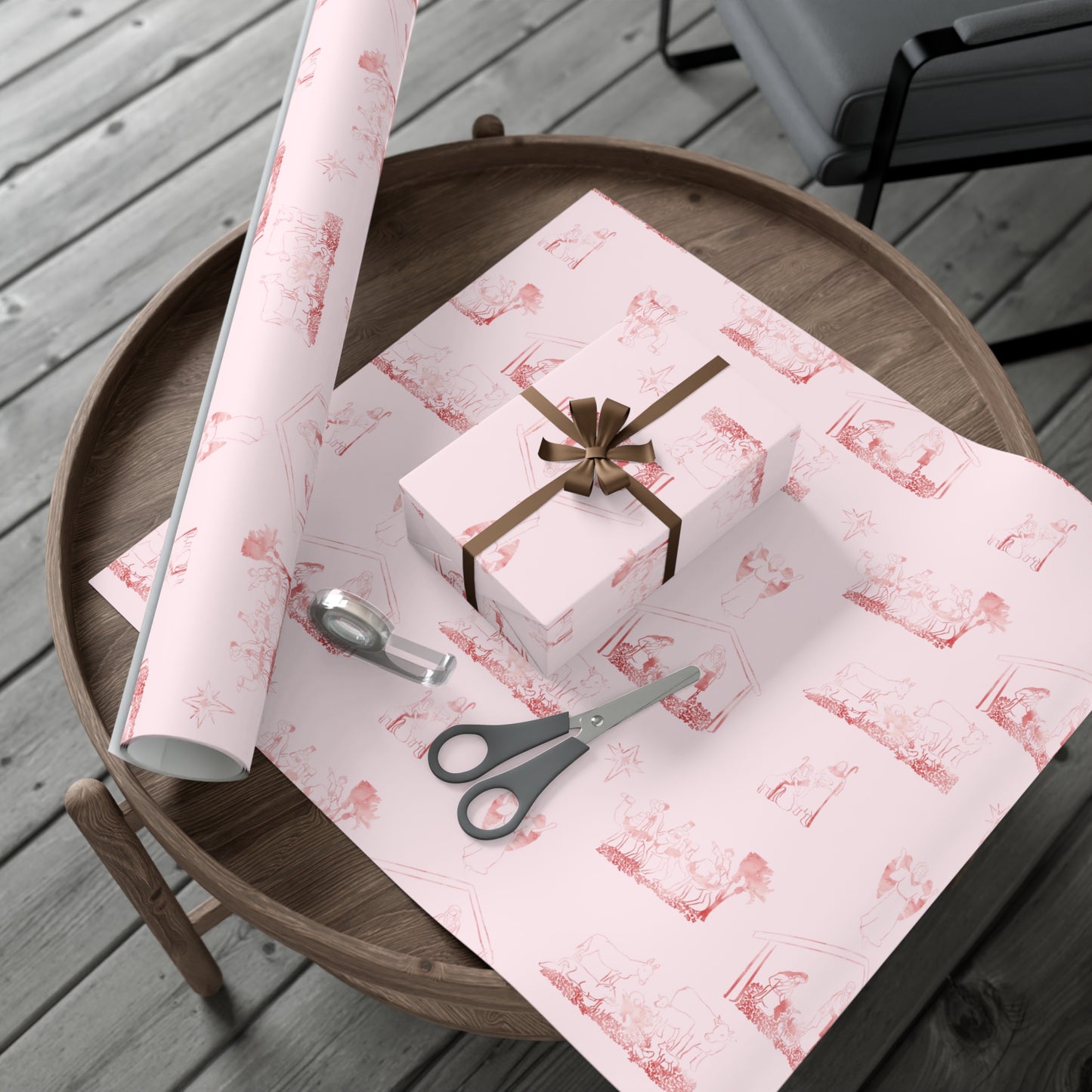 Nativity Toile Gift Wrap