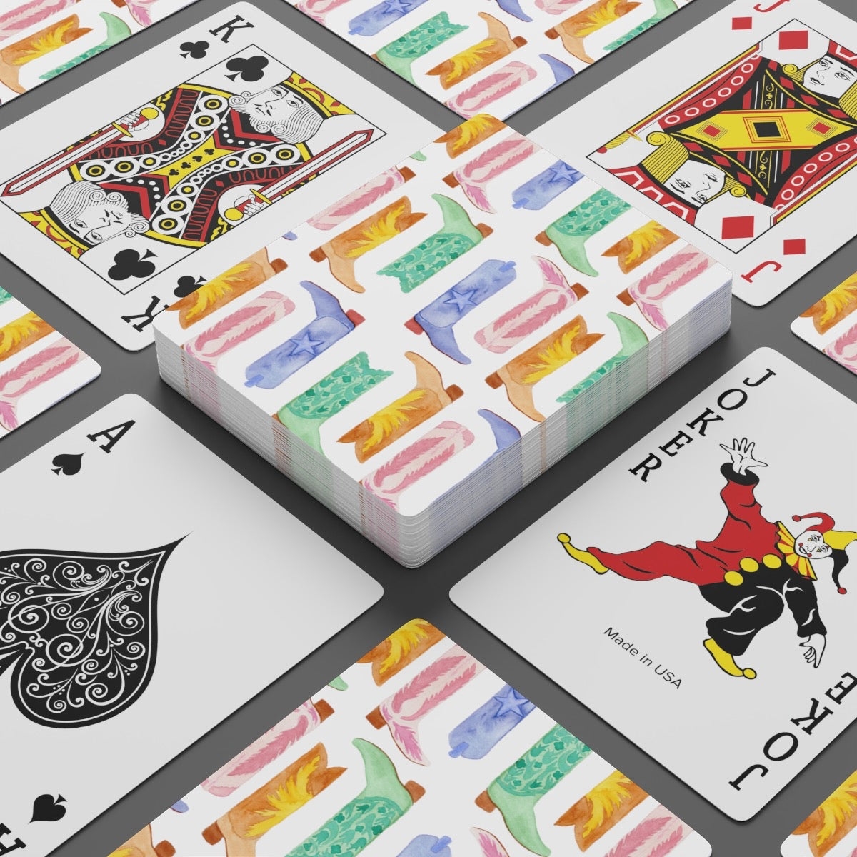 Cowboy Boots Playing Cards