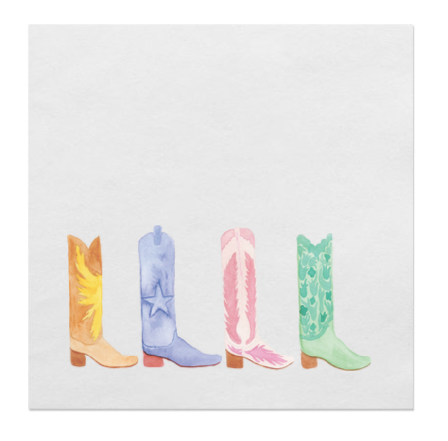 Cowboy Boot Cocktail Napkins