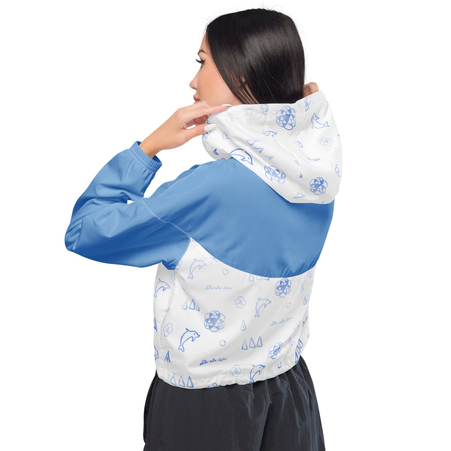 Tri Delta Cropped Windbreaker
