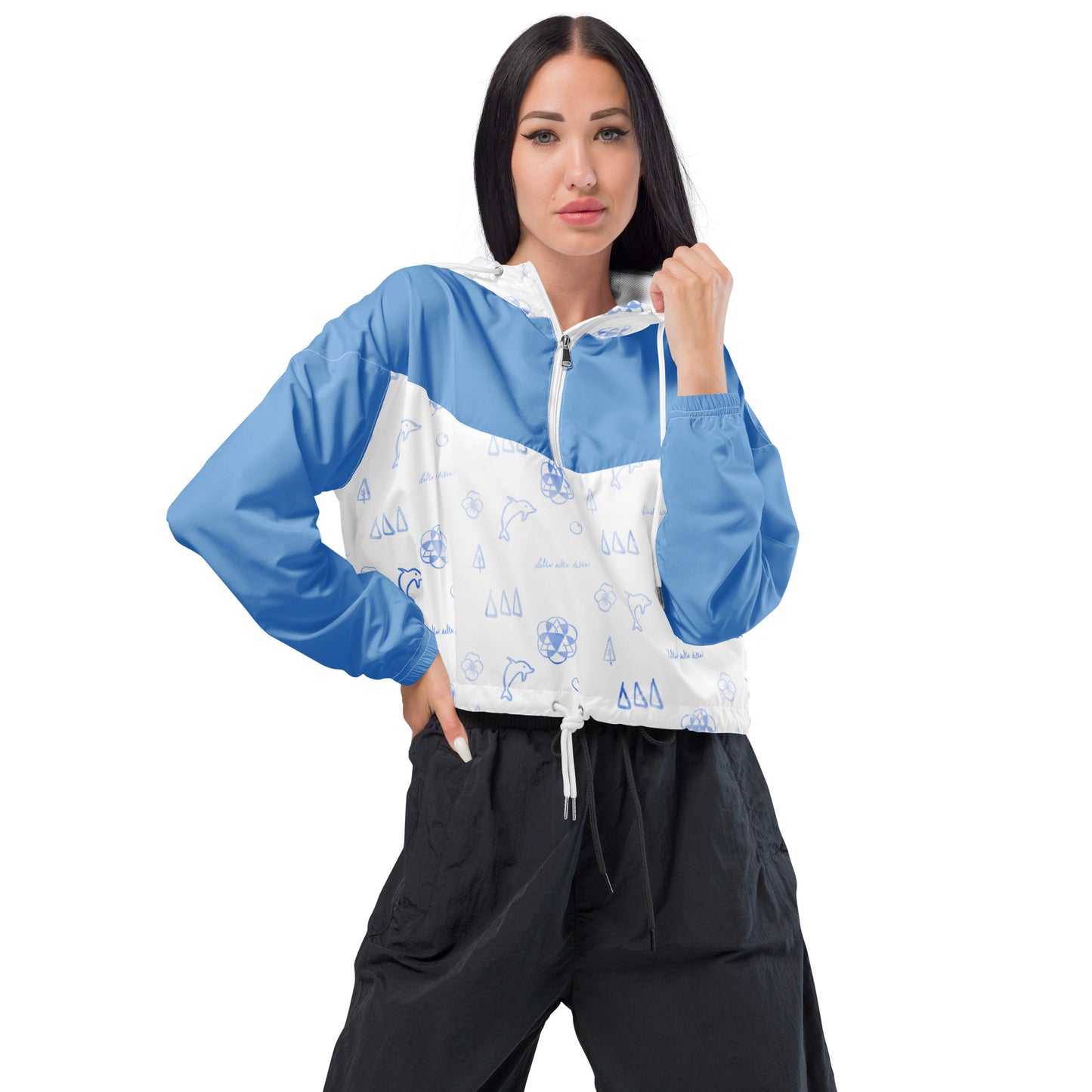 Tri Delta Cropped Windbreaker
