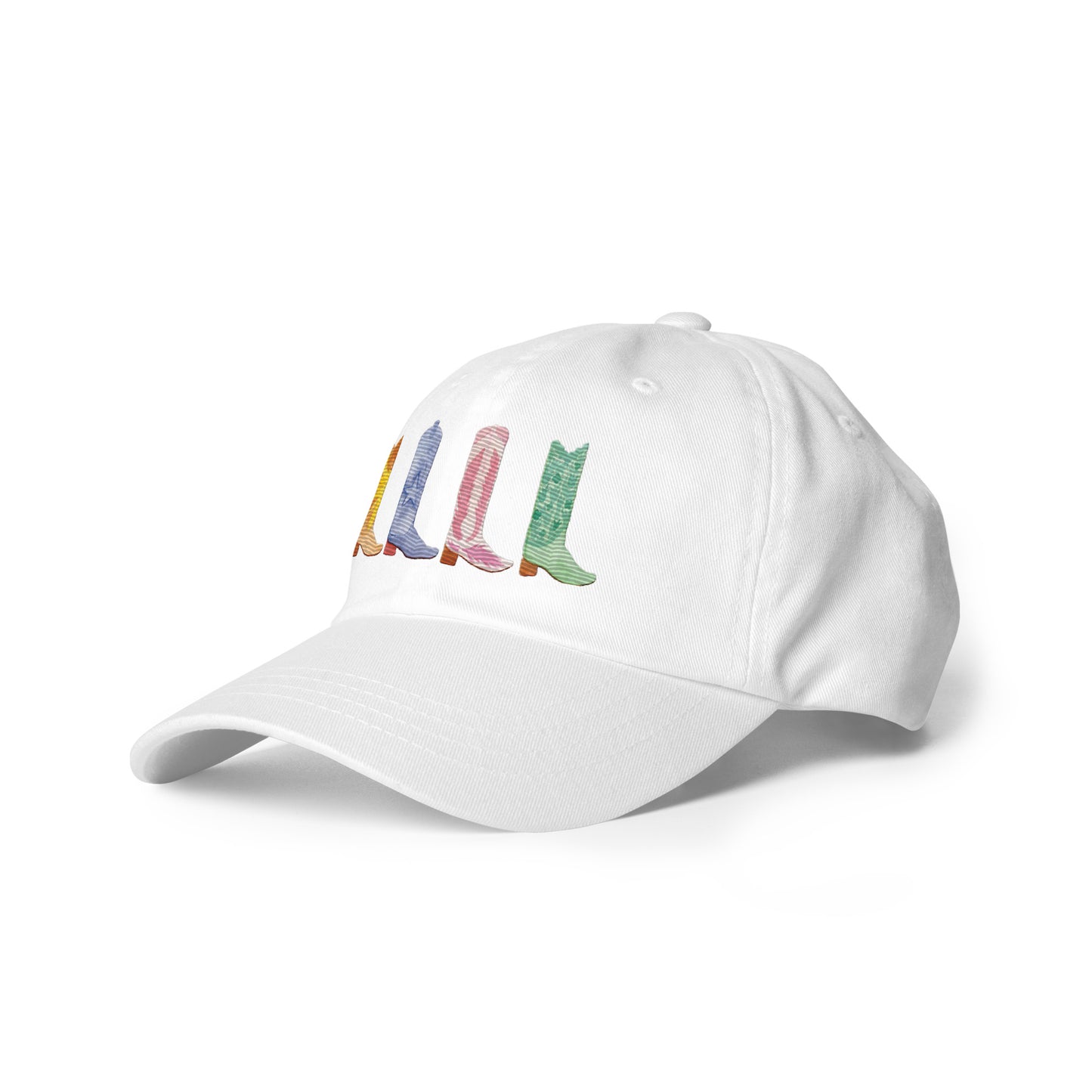 Embroidered Watercolor Boots Dad Hat