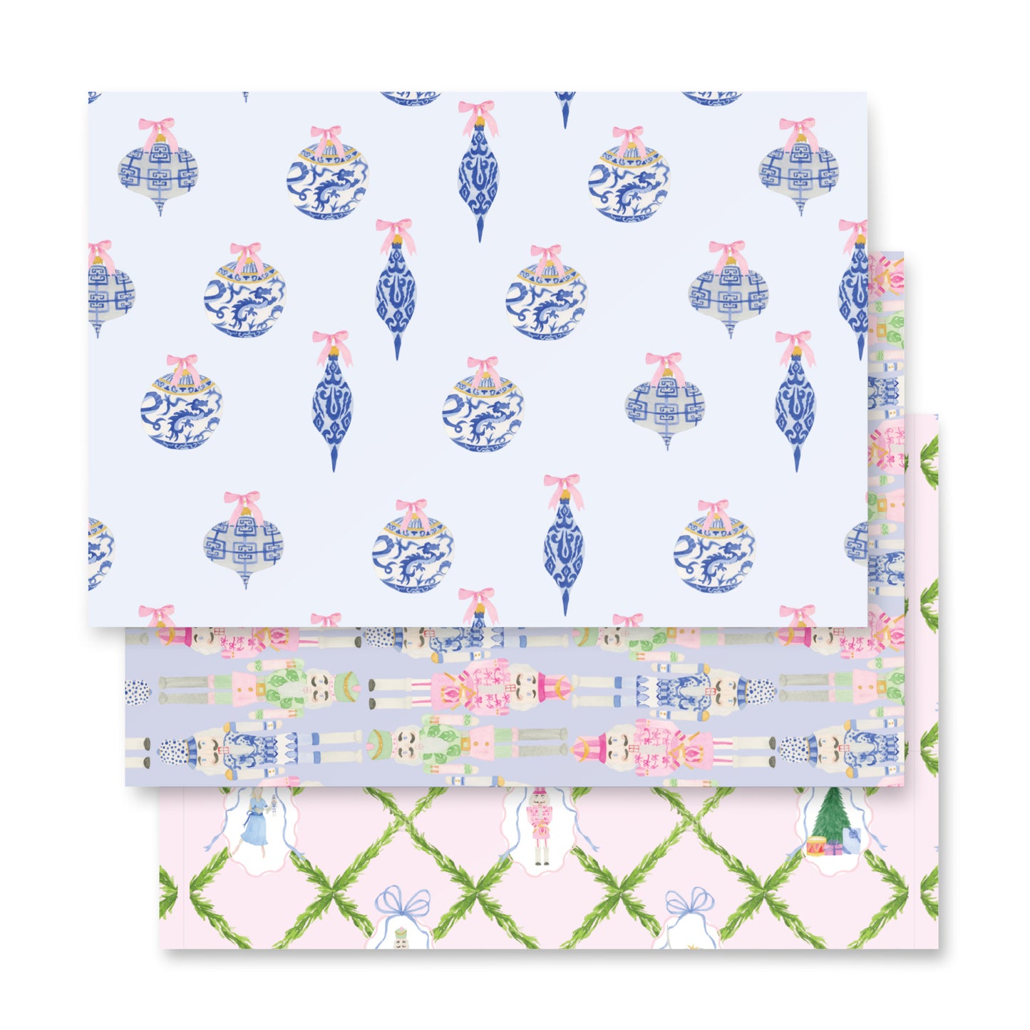 Watercolor Nutcrackers Gift Wrapping Set