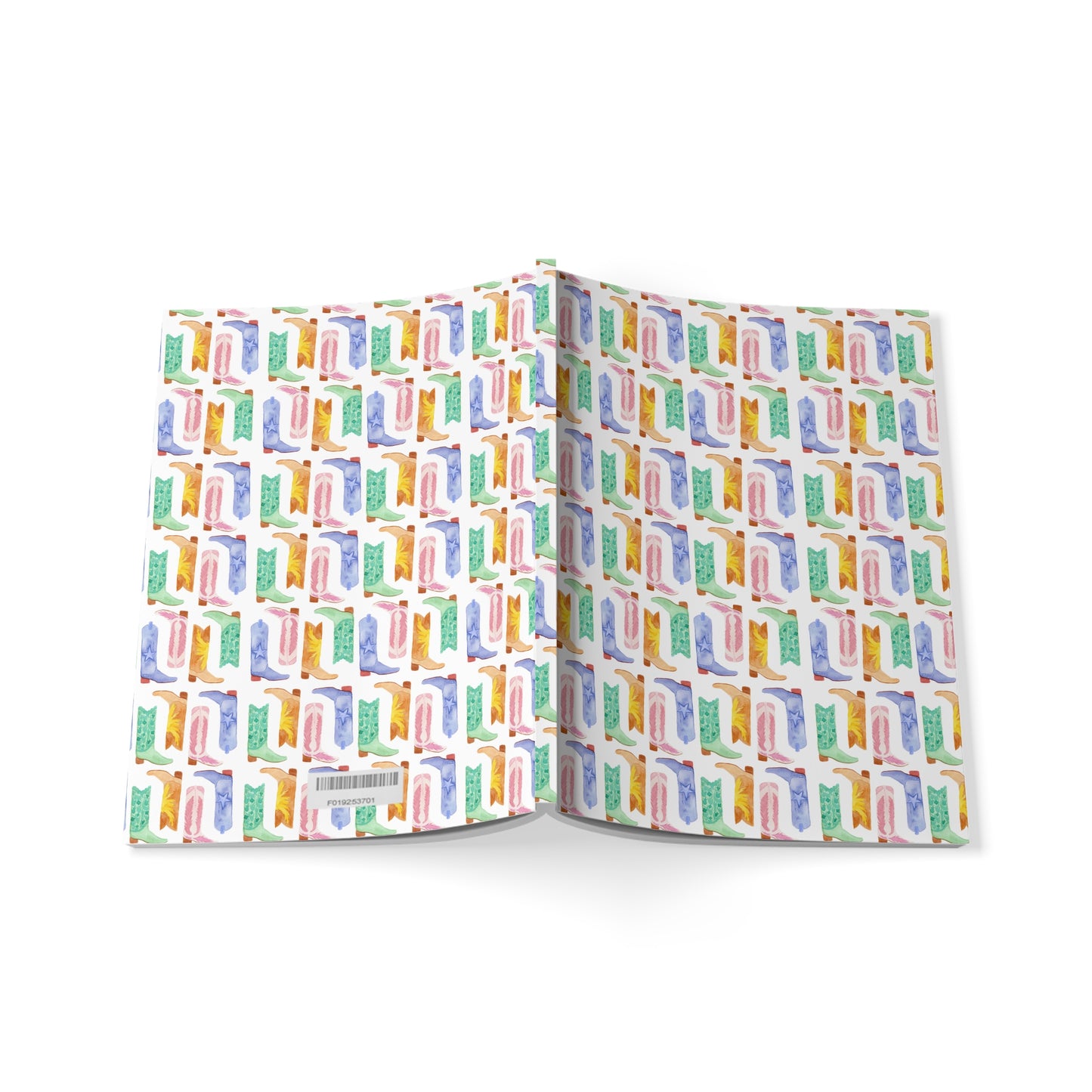 Watercolor Cowboy boots Softcover Notebook