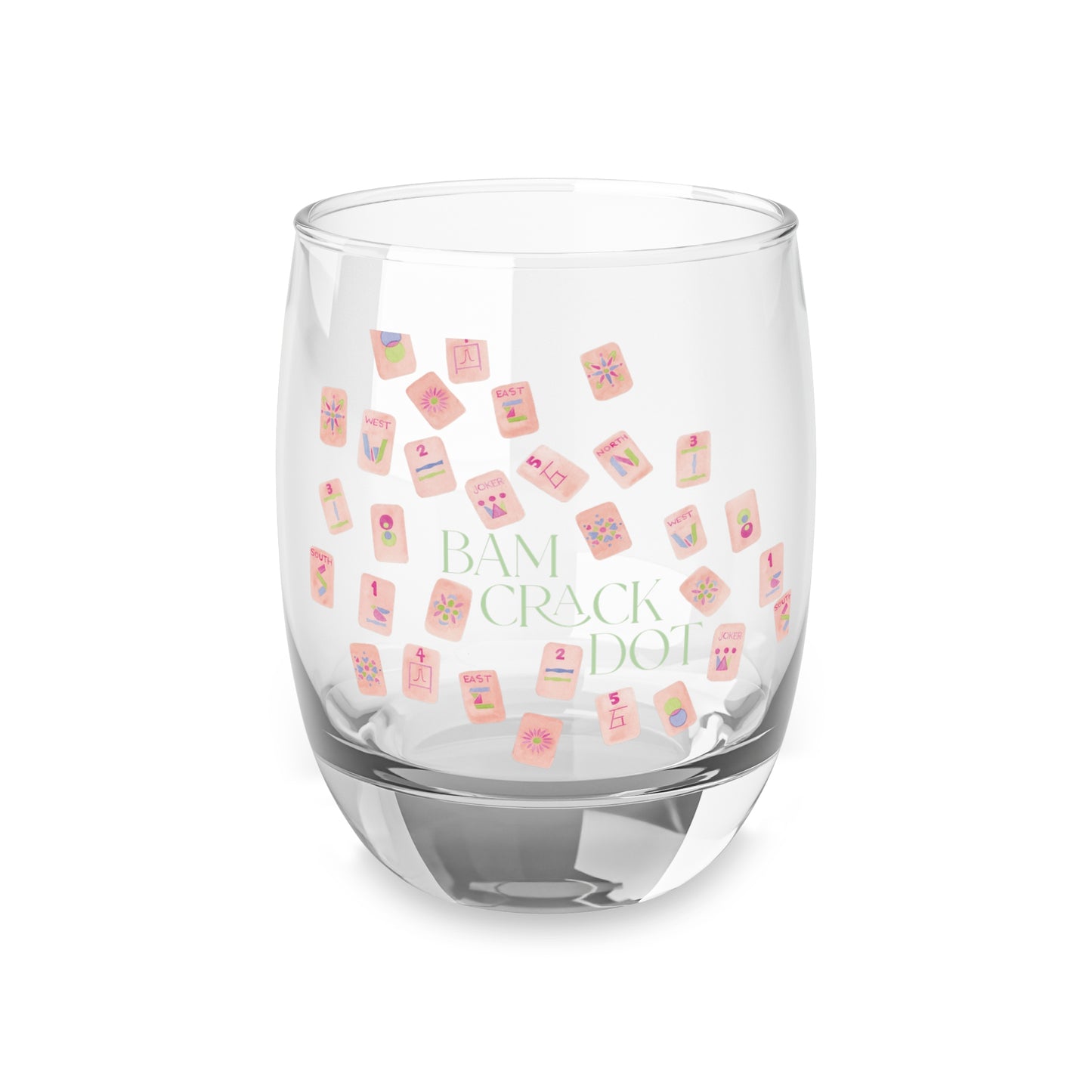Mah Jong Wine Glass