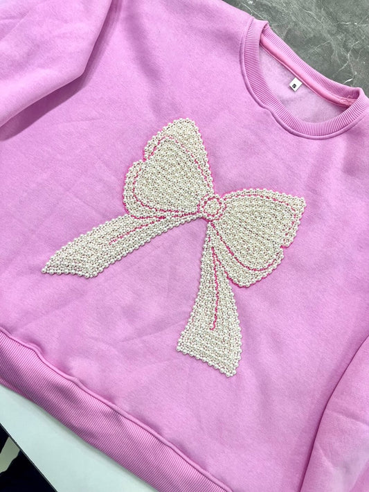 Pearl Bow Sweatshirt