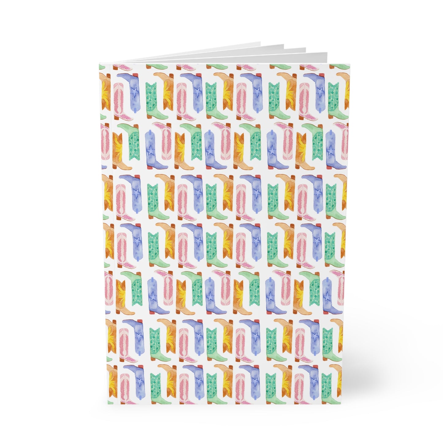 Watercolor Cowboy boots Softcover Notebook