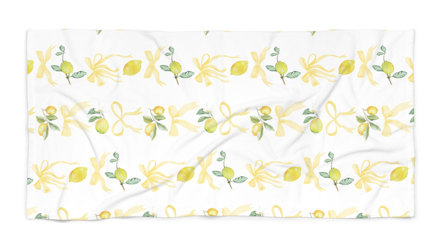 Lemons & Bows Swaddle Blanket