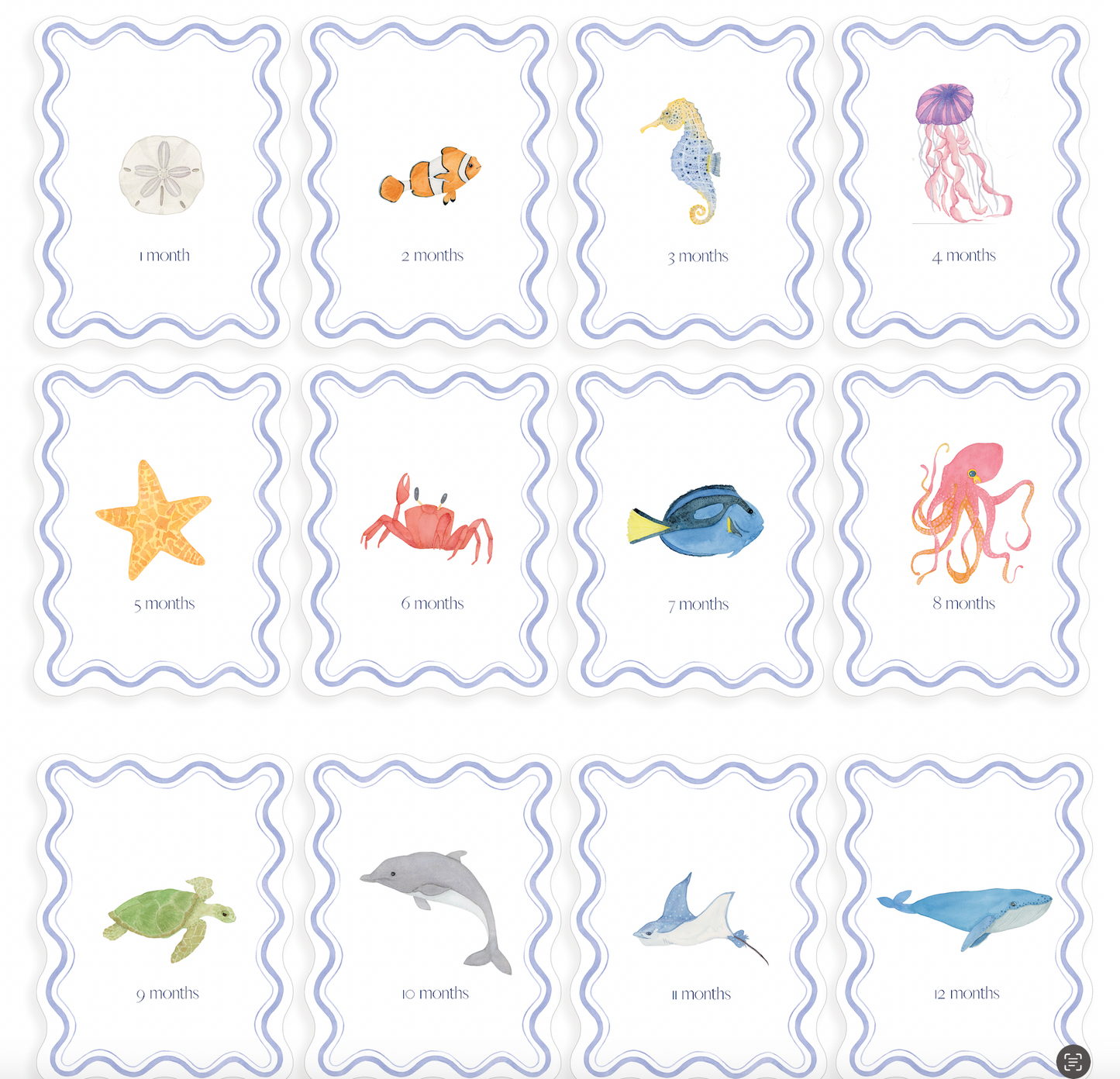 Sea Critters & Creatures Milestone Cards