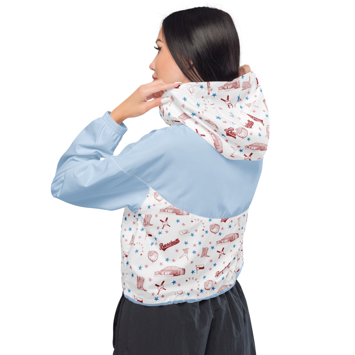 Texas Rangers Hometeam Toile (TM) Cropped Windbreaker