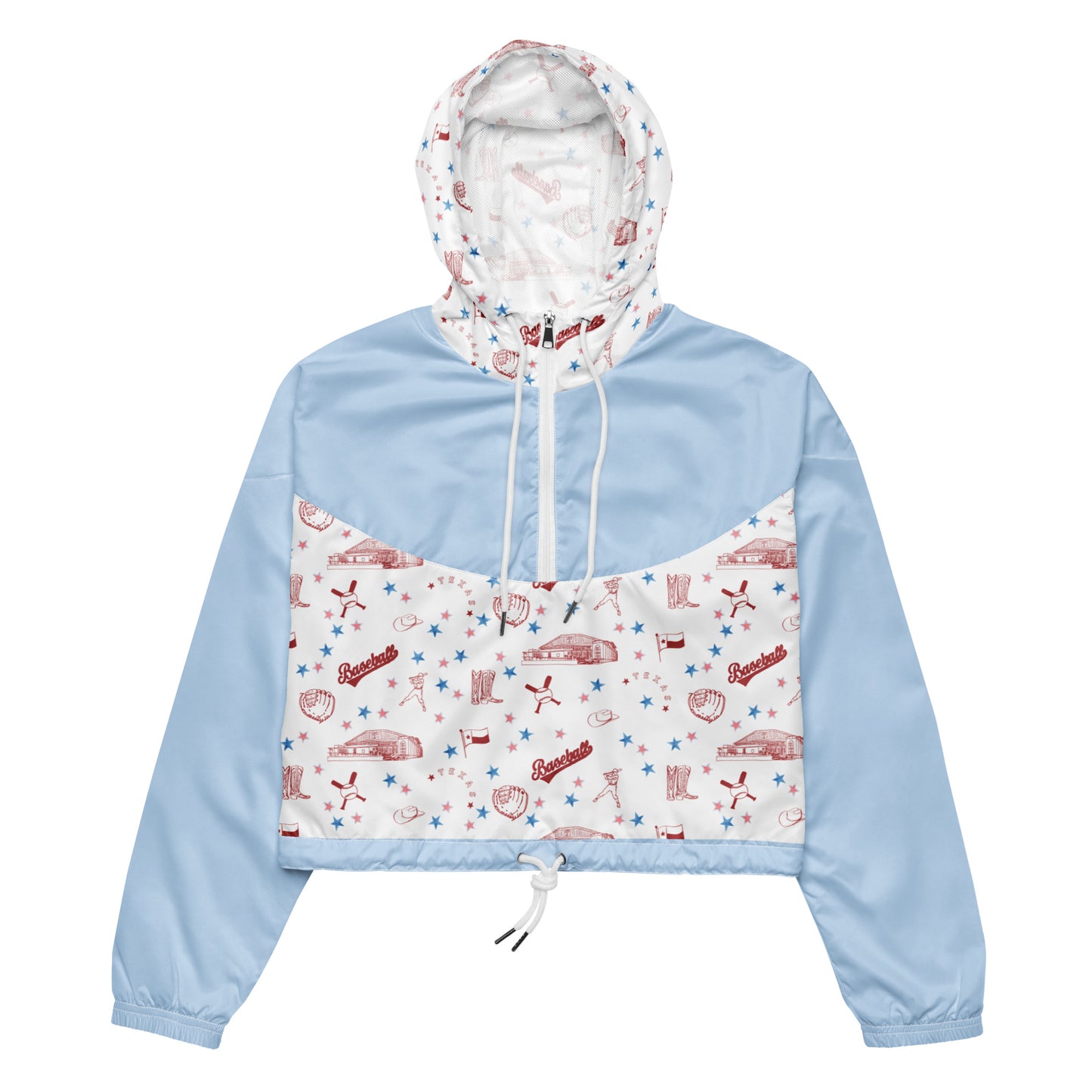 Texas Rangers Hometeam Toile (TM) Cropped Windbreaker
