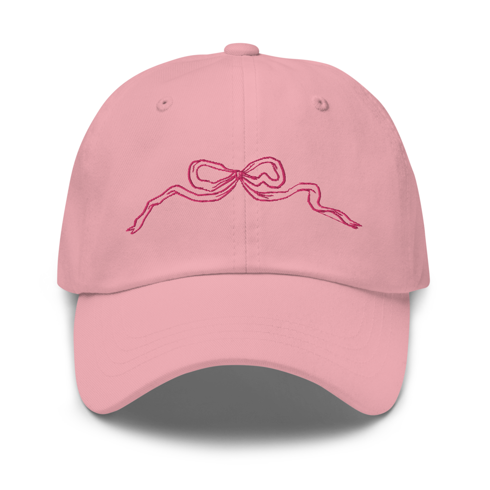 Pink Bow Baseball Hat